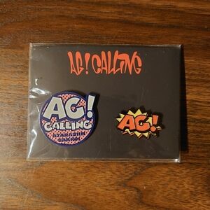 Atarashii Gakko AG! Calling pins and a sticker